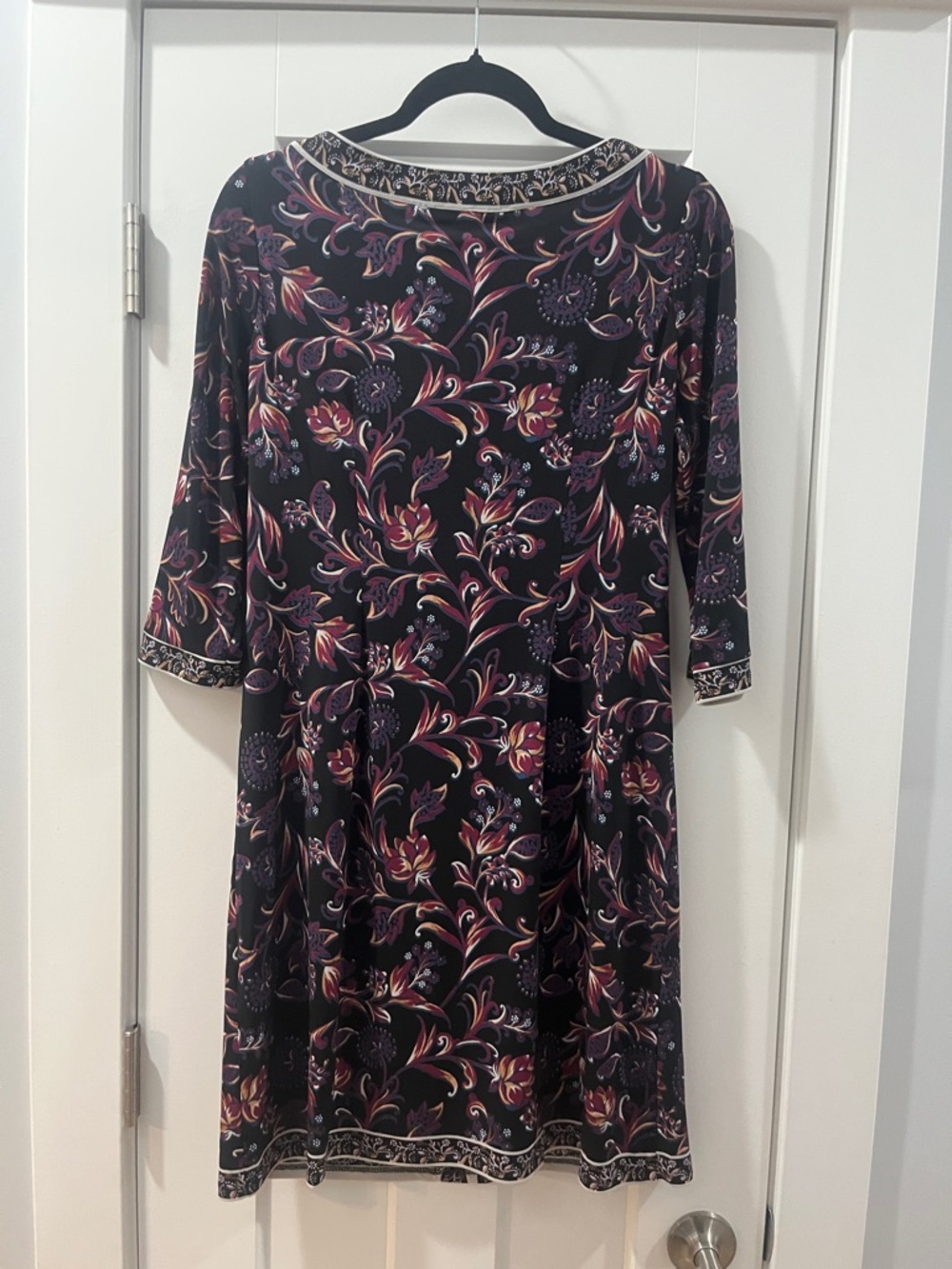 Maggy London Size 4 Dress Paisley long sleeve EUC - Picture 12 of 16